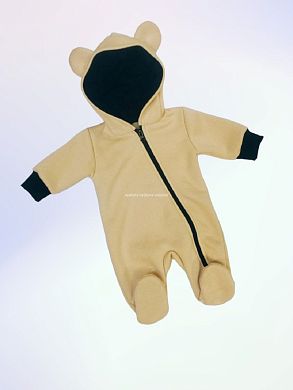 "МоёДитё" комбинезон с ушками бежевый КБ160 "Магнолия"  в Новороссийске